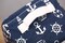 3 Pieces Nautical Fabric Storage Baskets Bins Cloth Collapsible Organizers Box Beach Anchor Nursery Toys Basket Shelves & Desks